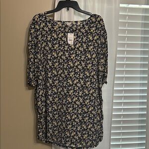 Cato Black and White Floral Blouse